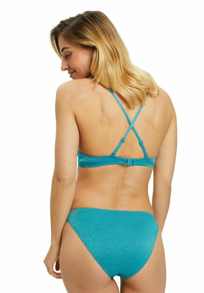 ESPRIT YALONG BEACH MIT WATTIERTEN BÜGEL-CUPS - Bikini-Top - Teal Blue