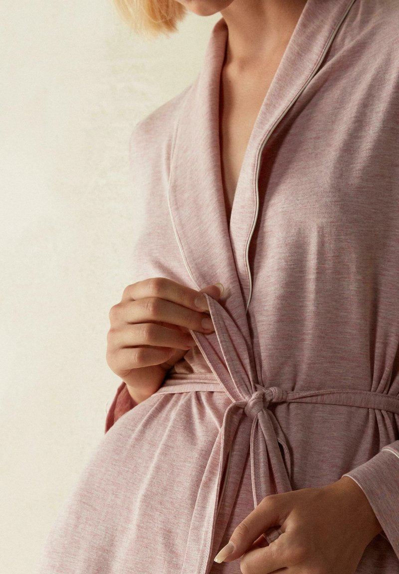 Intimissimi AUS MIT DETAILS - Bademantel - Hellrosa Meliert