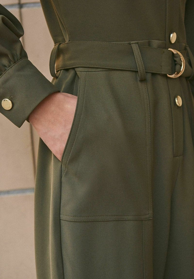 Next STYLE BELTED STANDARD - Jumpsuit - Khaki Green