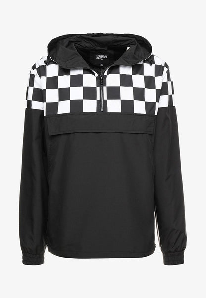 URBAN CLASSICS CHECK PULL OVER JACKET - Windbreaker - Black/chess