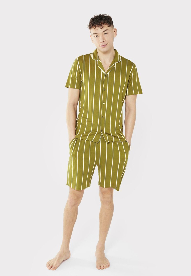  STRIPE REVERE SET - Nachtwäsche Set - Khaki