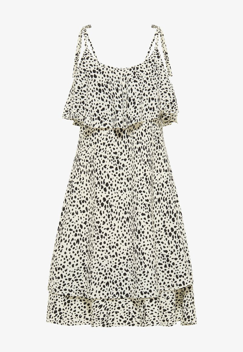  IZIA GAYA - Freizeitkleid - Wollweiss Schwarz