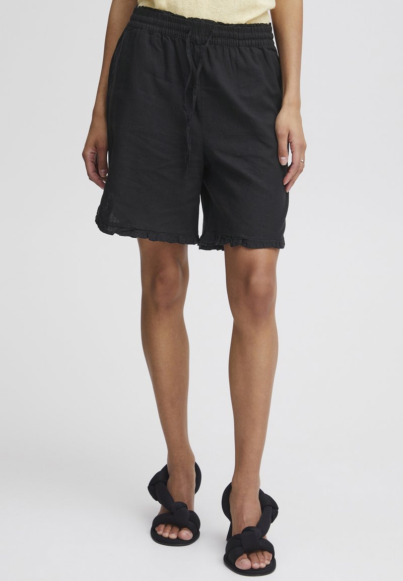 B.young BYFALAKKA FRILL SH - Shorts - Black