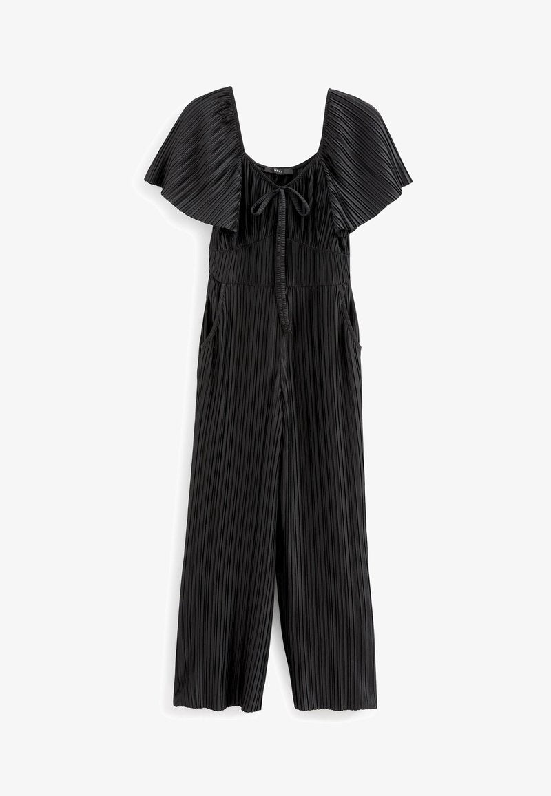 Next SHORT SLEEVES PLISSE STANDARD - Jumpsuit - Black