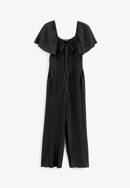 Next SHORT SLEEVES PLISSE STANDARD - Jumpsuit - Black