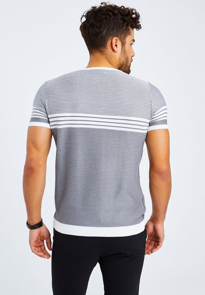  T-Shirt Print - Ecru-dunkelgrau
