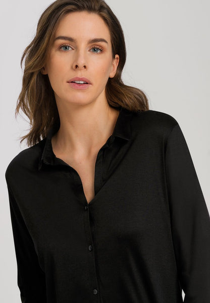 HANRO GRAND CENTRAL - Nachtwäsche Shirt - Black Beauty