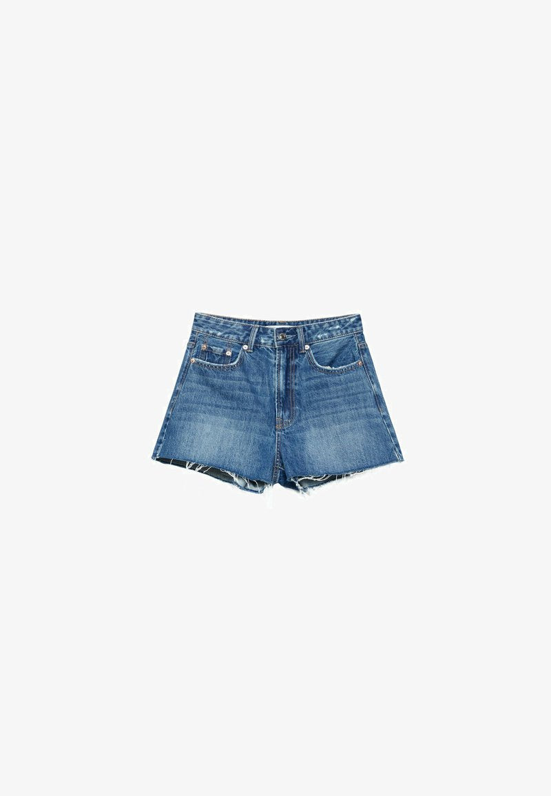 Stradivarius Jeans Shorts - Royal Blue