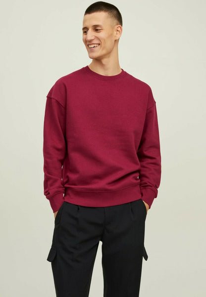 Jack & Jones BASIC LANGARM RUNDHALS - Sweatshirt - Rot