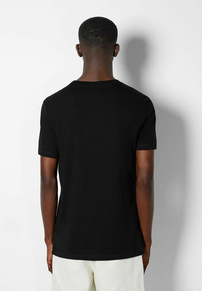 BERSHKA SHORT SLEEVE - T-Shirt Basic - Black