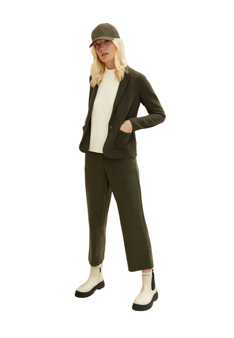 Tom Tailor Blazer - Tarmac Khaki Melange