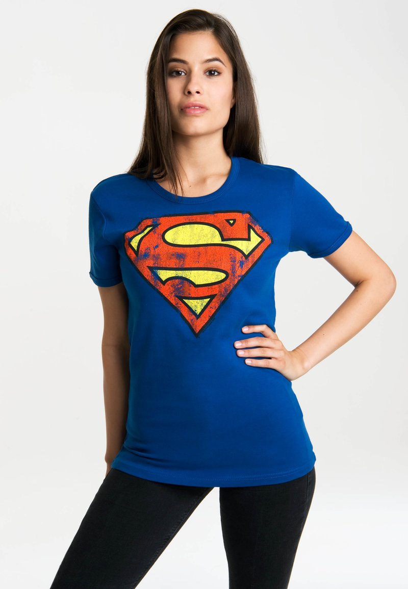 Logoshirt T-SHIRT SUPERMAN-LOGO - T-Shirt Print - Blau