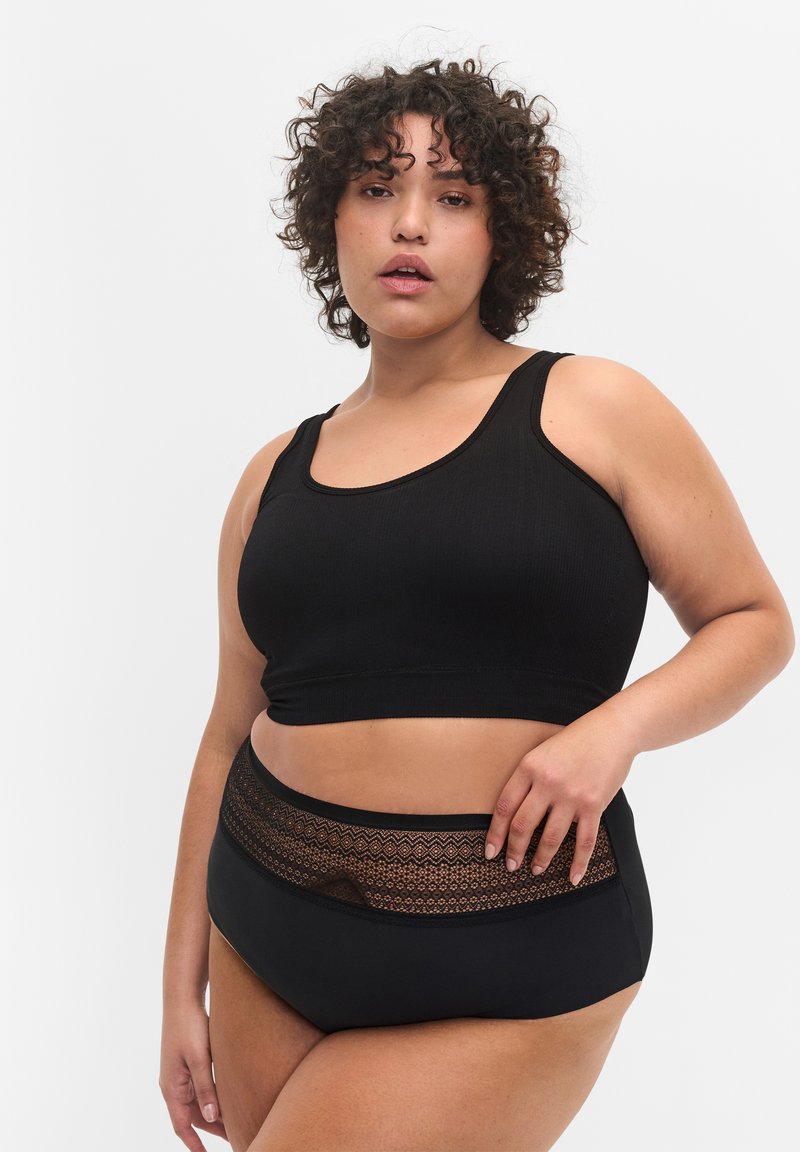  MIT EXTRA HOHER TAILLE - Slip - Black