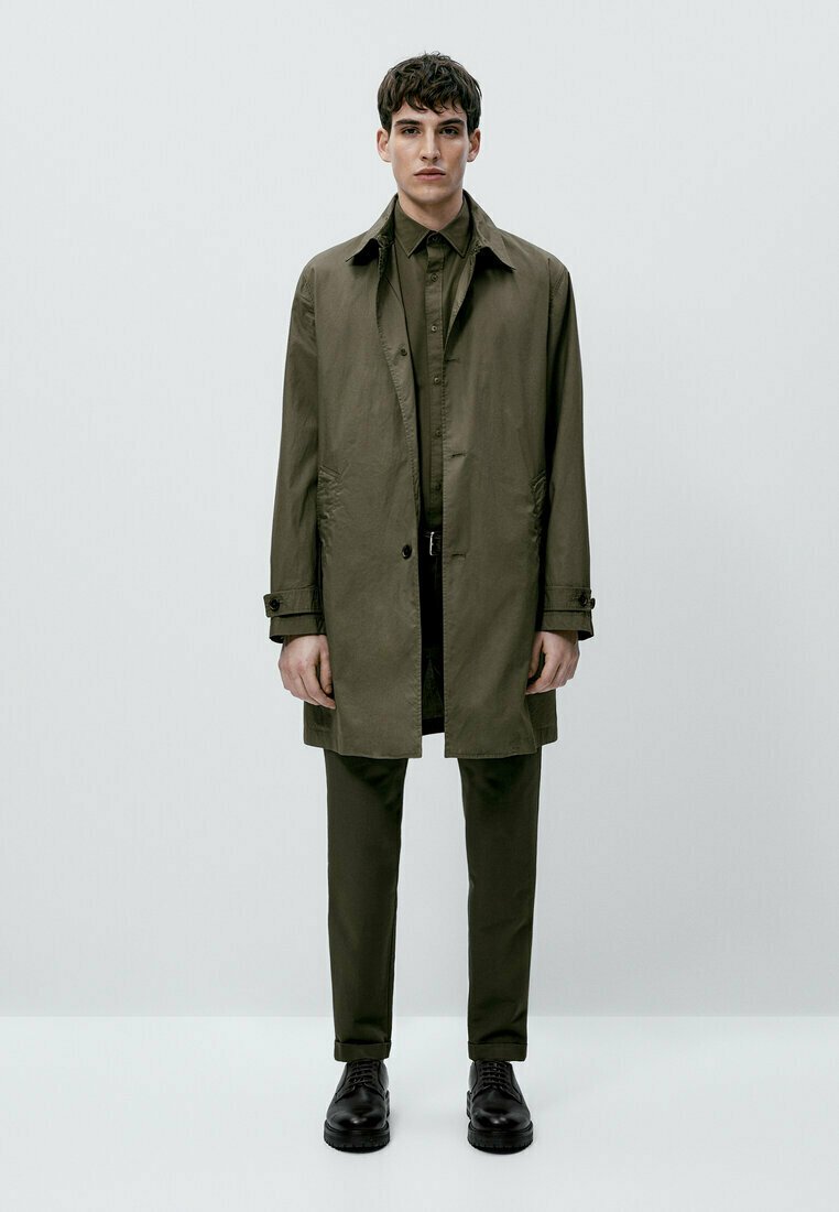 Massimo Dutti LIGHT TECHNICAL - Kurzmantel - Khaki
