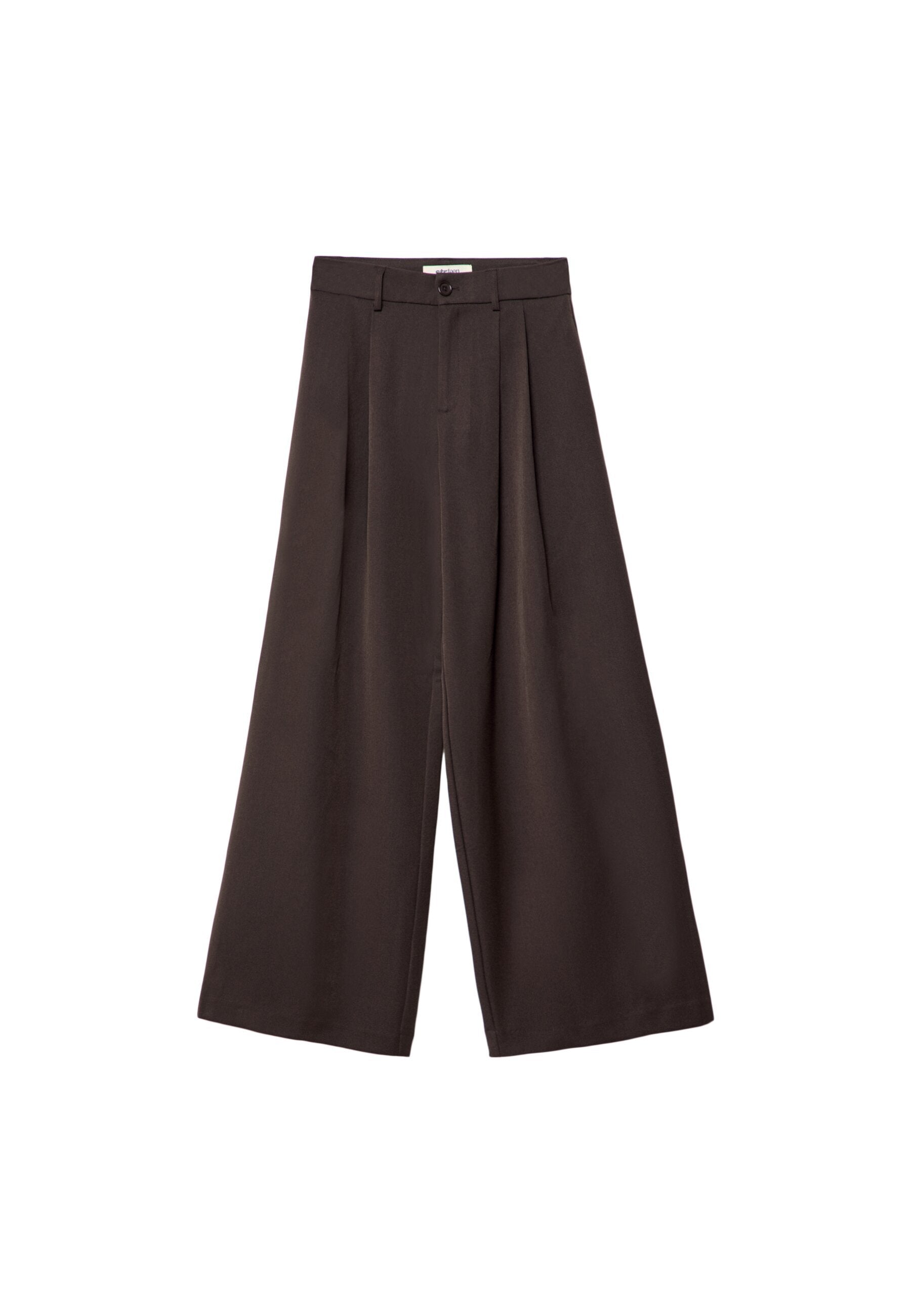Stradivarius WIDE LEG SMART WITH DARTS - Trousers - Grey