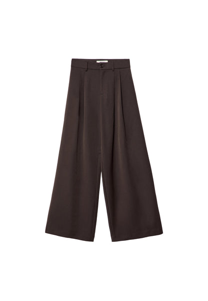 Stradivarius WIDE LEG SMART WITH DARTS - Trousers - Grey