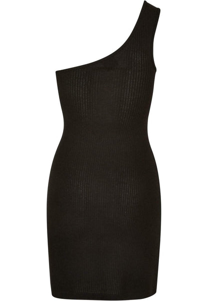 URBAN CLASSICS ONE SHOULDER - Etuikleid - Black