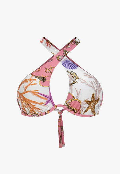Guess MIT ALLOVER-PRINT - Bikini-Top - Blumenmuster Blau