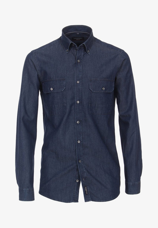  UNI CASUAL FIT - Hemd - Dunkelblau