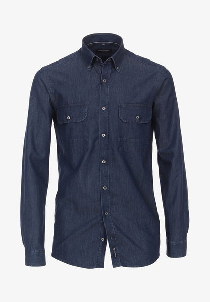  UNI CASUAL FIT - Hemd - Dunkelblau