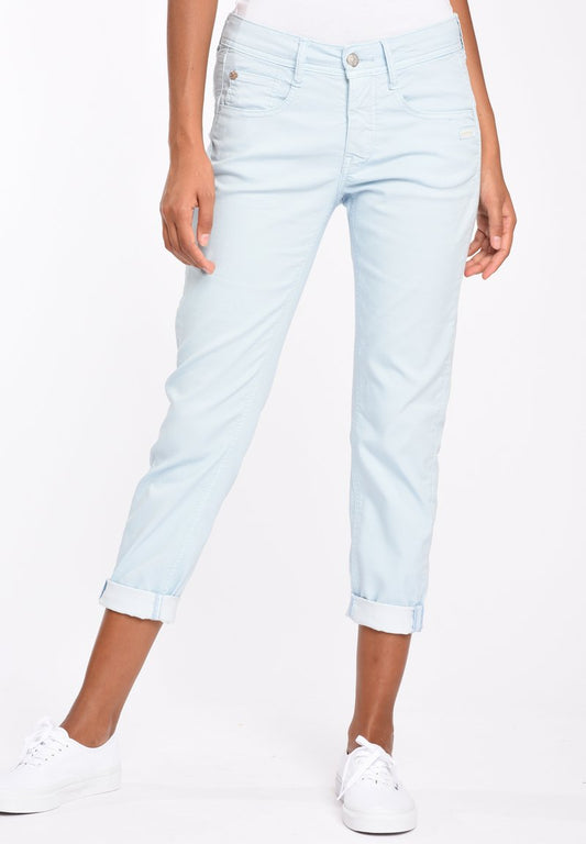 GANG AMELIE CROPPED - Jeans Slim Fit - Ice Blue Bijou