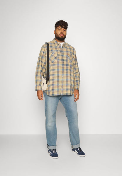  BIG RELAXED FIT WESTERN - Hemd - Beige/blue