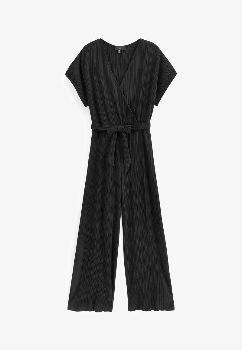 Next SHORT SLEEVE PLISSÉ - Jumpsuit - Black
