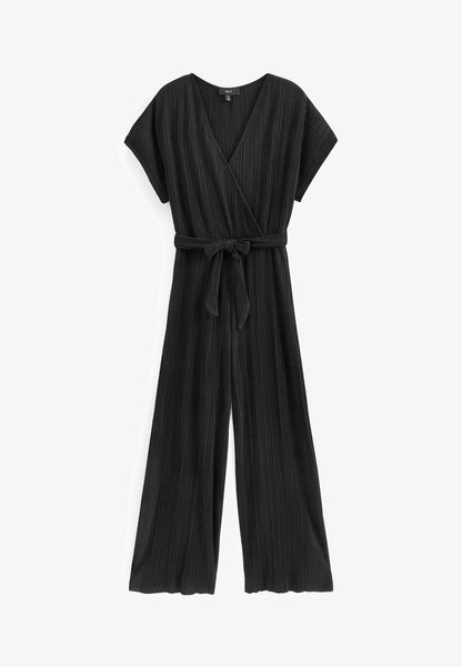 Next SHORT SLEEVE PLISSÉ - Jumpsuit - Black