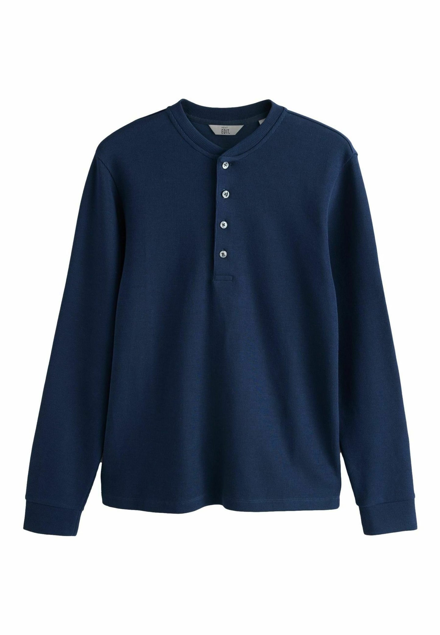 Next REGULAR FIT - EDIT GRANDAD NECK - Long Sleeved Top - Navy