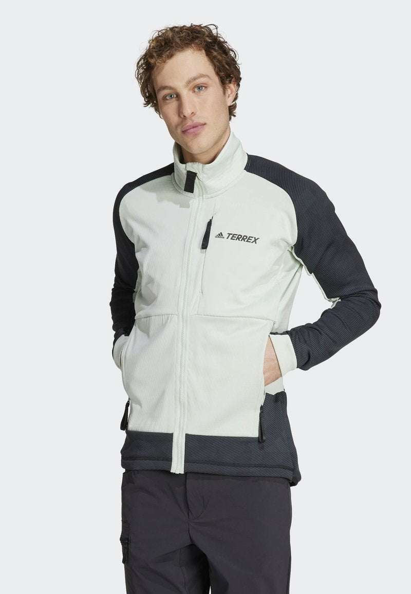 ADIDAS PERFORMANCE M TX FLOOCE J - Fleecejacke - Linen Green Black