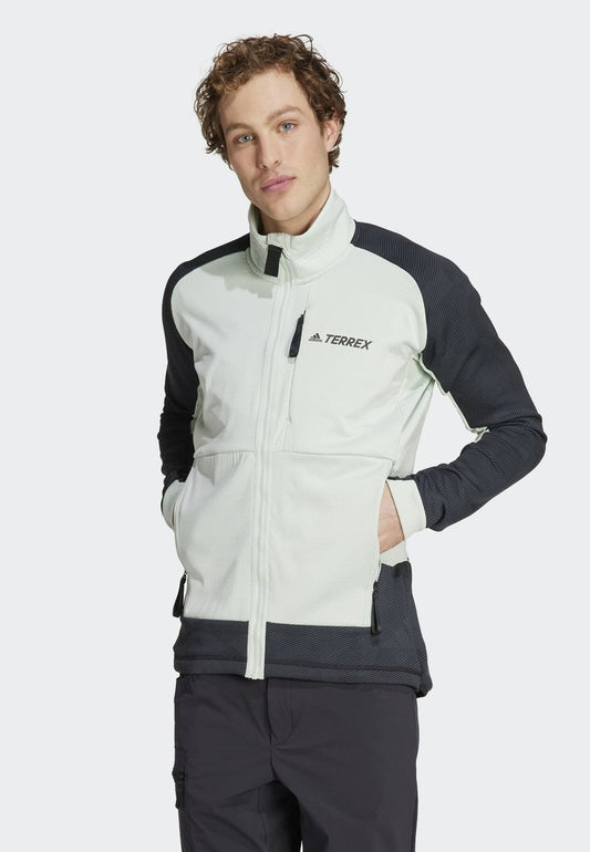 ADIDAS PERFORMANCE M TX FLOOCE J - Fleecejacke - Linen Green Black