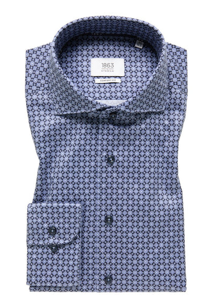 Eterna BEDRUCKTES SOFT TAILORING COMFORT FIT - Hemd - Dunkelblau