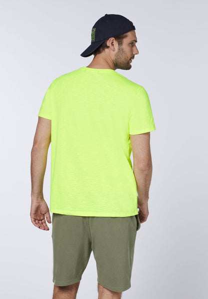 Chiemsee MIT ALLOVER-TEXTUR - T-Shirt Print - Safety Yellow