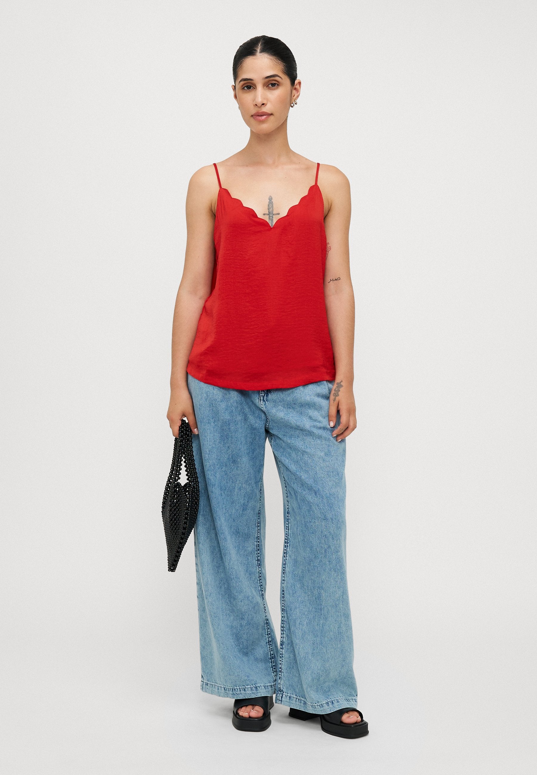 ONLY Petite ONLDEBBIE SINGLET - Top - Salsa