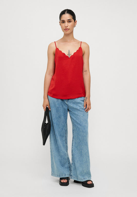 ONLY Petite ONLDEBBIE SINGLET - Top - Salsa