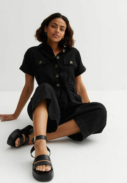New Look PETITE BELTED UTILITY - Jumpsuit - Black