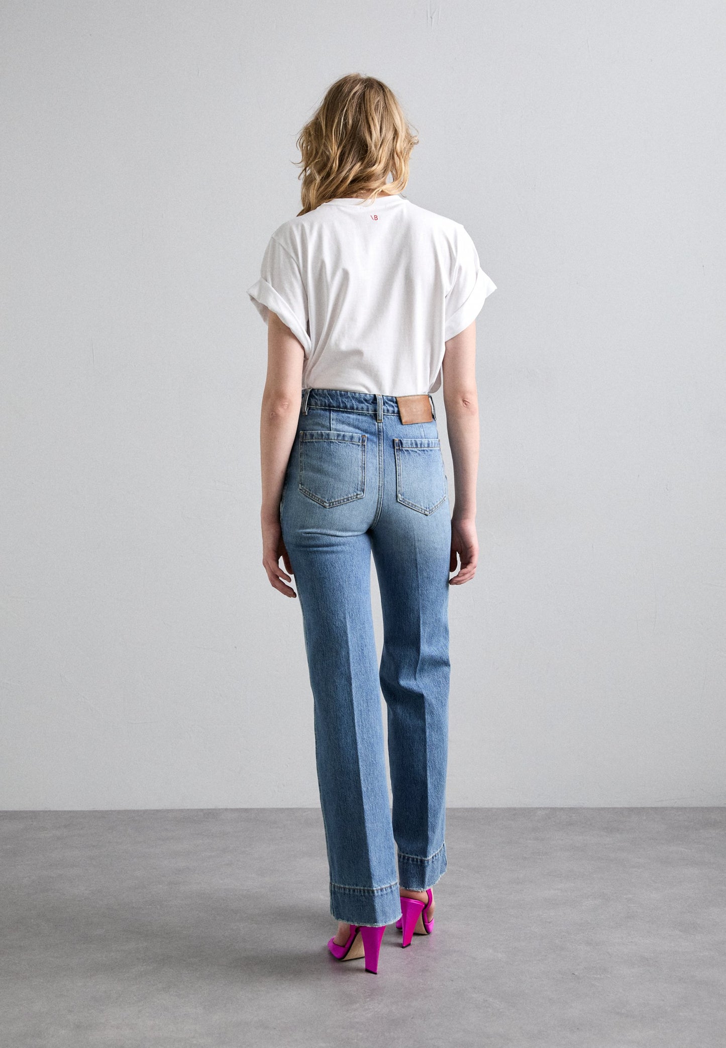 Victoria Beckham ALINA - Wide Leg - Worn Blue Wash