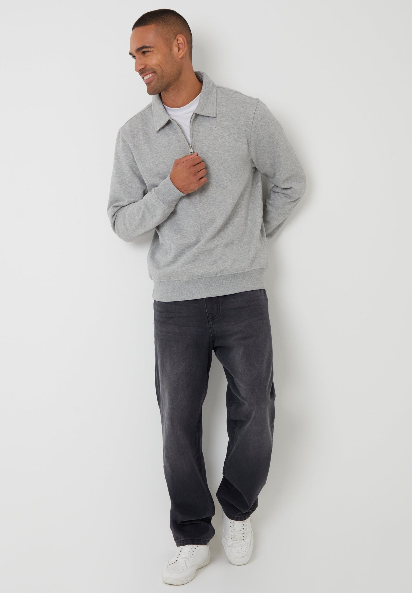 Threadbare HACKERLY - Long Sleeved Top - Grey Marl