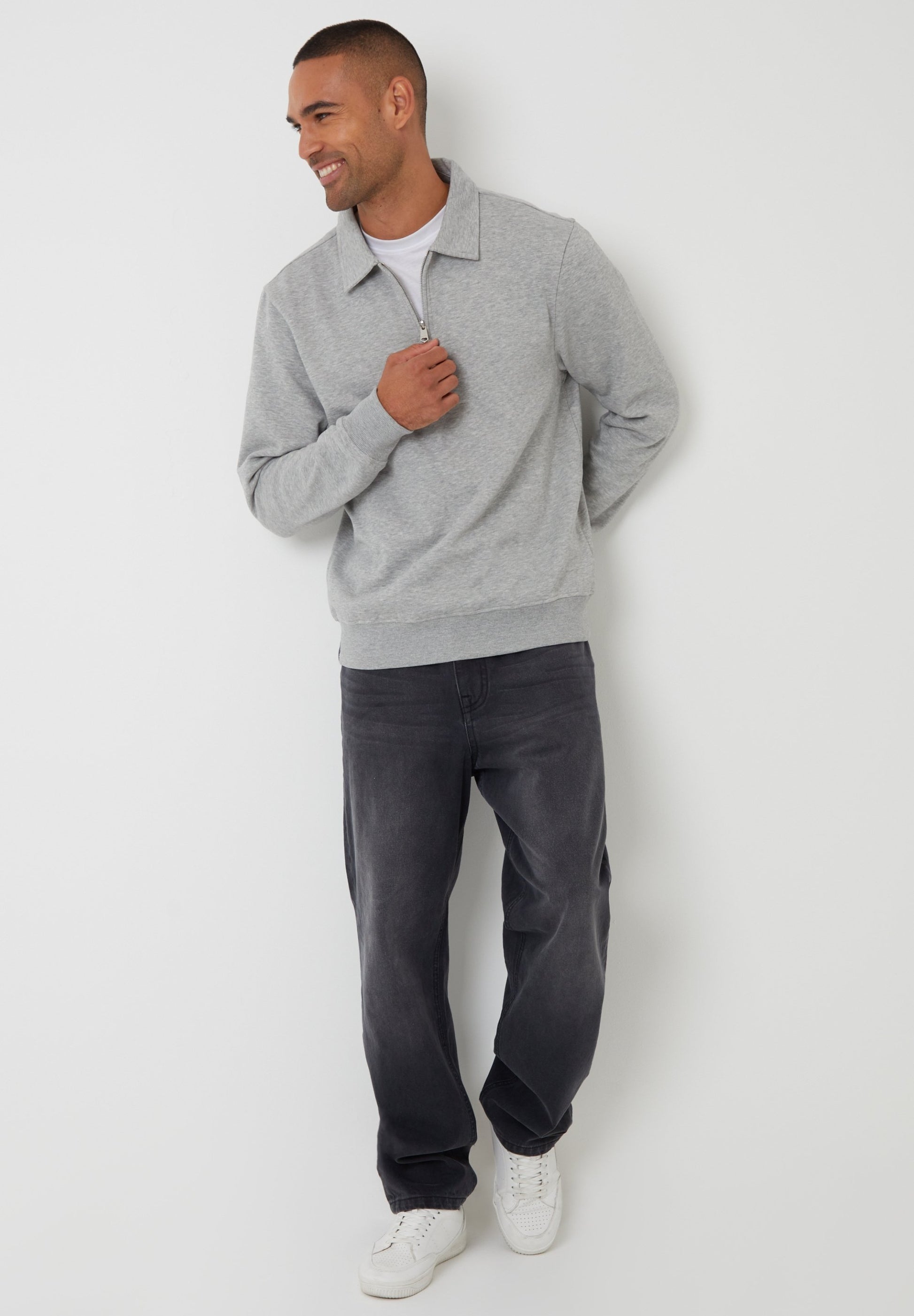 Threadbare HACKERLY - Long Sleeved Top - Grey Marl