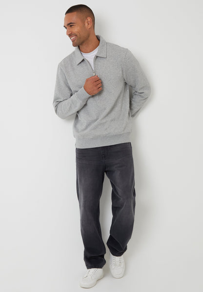 Threadbare HACKERLY - Long Sleeved Top - Grey Marl
