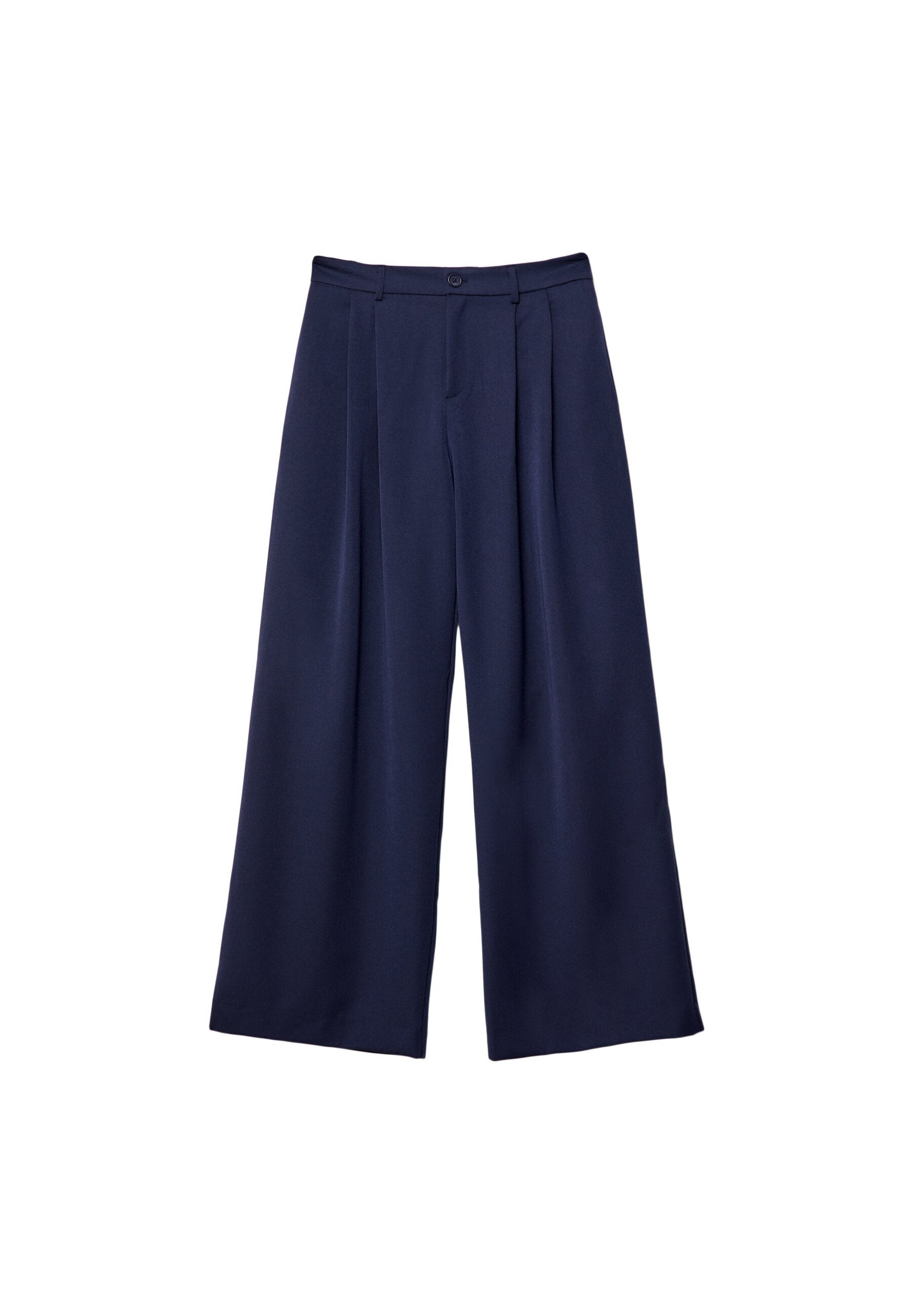 Stradivarius WIDE LEG SMART WITH DARTS - Trousers - Grey