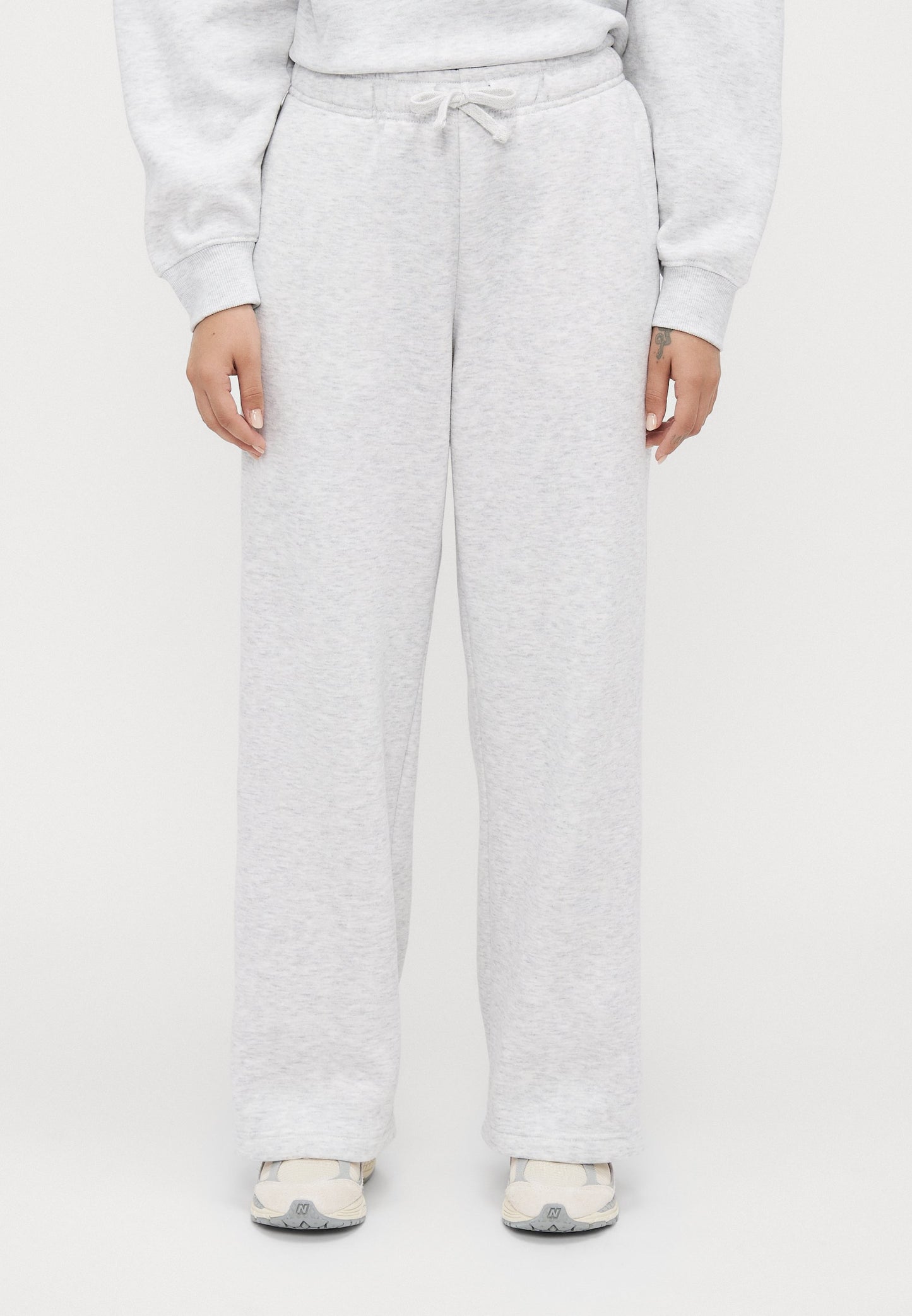 ONLY Petite ONLBEST STRAIGHT - Tracksuit Bottoms - Light Grey Melange