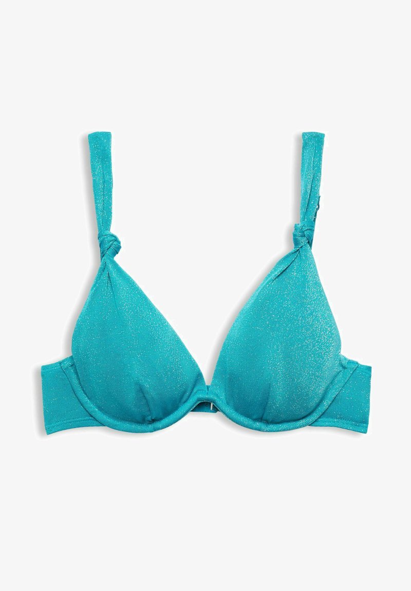 ESPRIT YALONG BEACH MIT WATTIERTEN BÜGEL-CUPS - Bikini-Top - Teal Blue