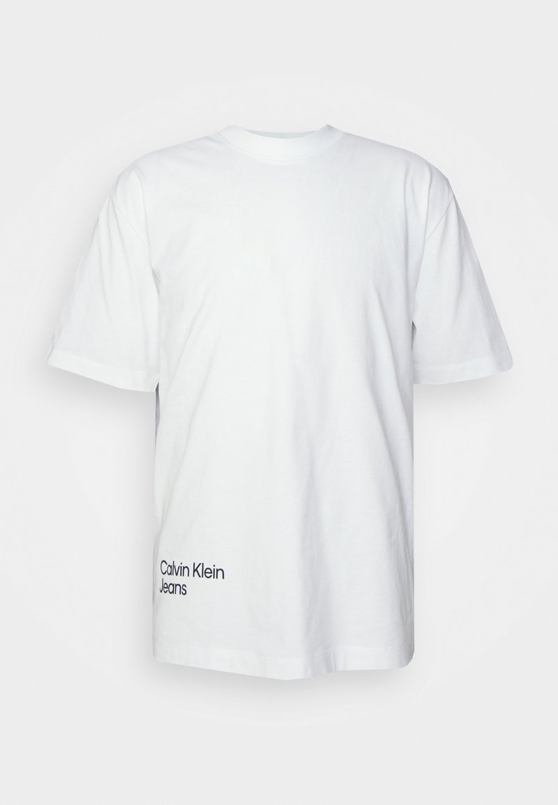 Calvin Klein Jeans BLURRED COLORED ADDRESS TEE - T-Shirt Print - Bright White