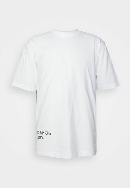 Calvin Klein Jeans BLURRED COLORED ADDRESS TEE - T-Shirt Print - Bright White