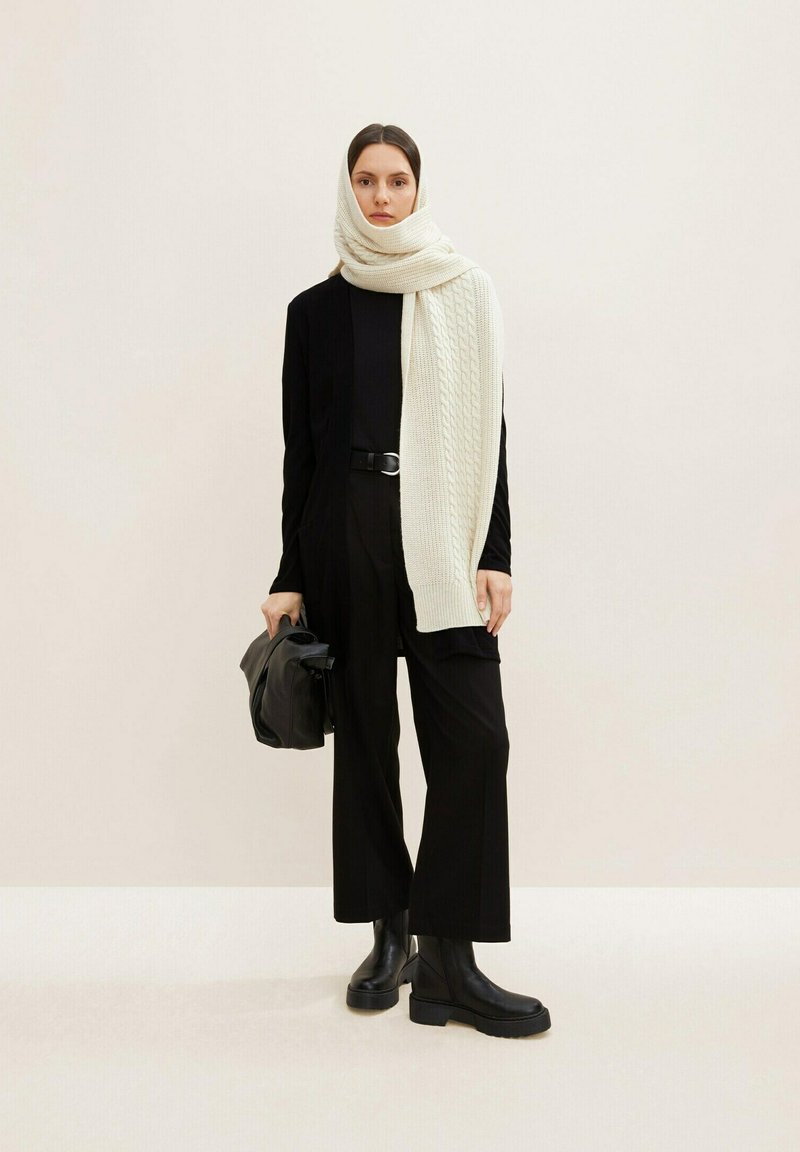 Tom Tailor LANGER - Strickjacke - Deep Black