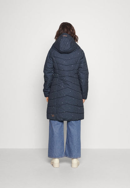Ragwear DIZZIE COAT DOTS - Klassischer Mantel - Navy