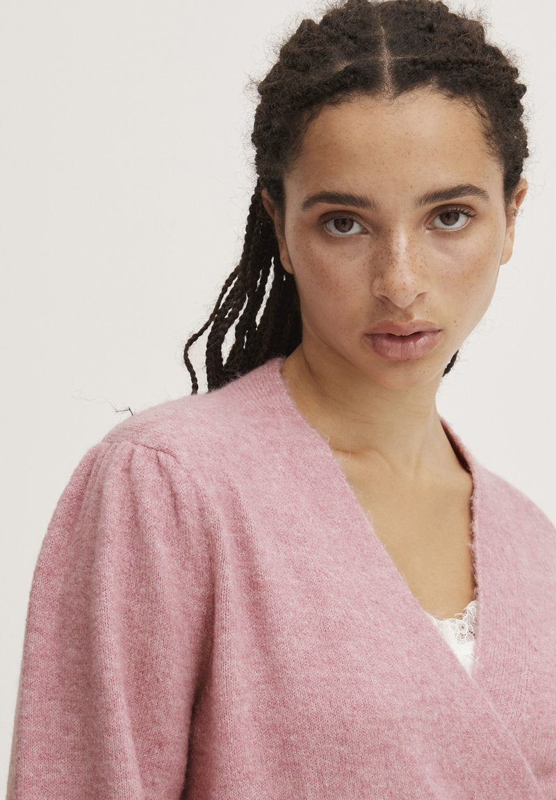 ICHI IHOLENE - Strickjacke - Pink Nectar