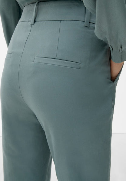 S.Oliver REGULAR MET TAPERED LEG - Chino - Helles Petrol
