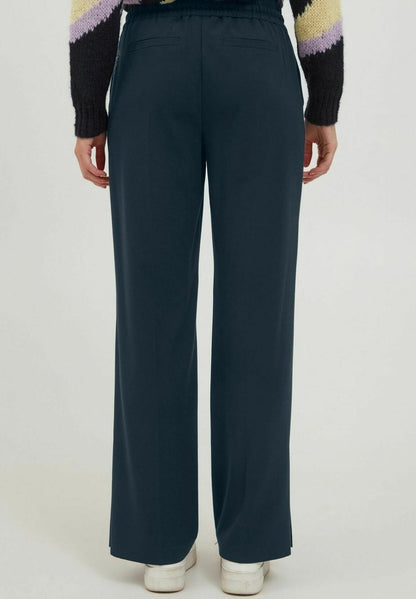 B.young ELEGANTE BUSINESS LANGE STOFF PANTS WIDE LEG - Stoffhose - Navy